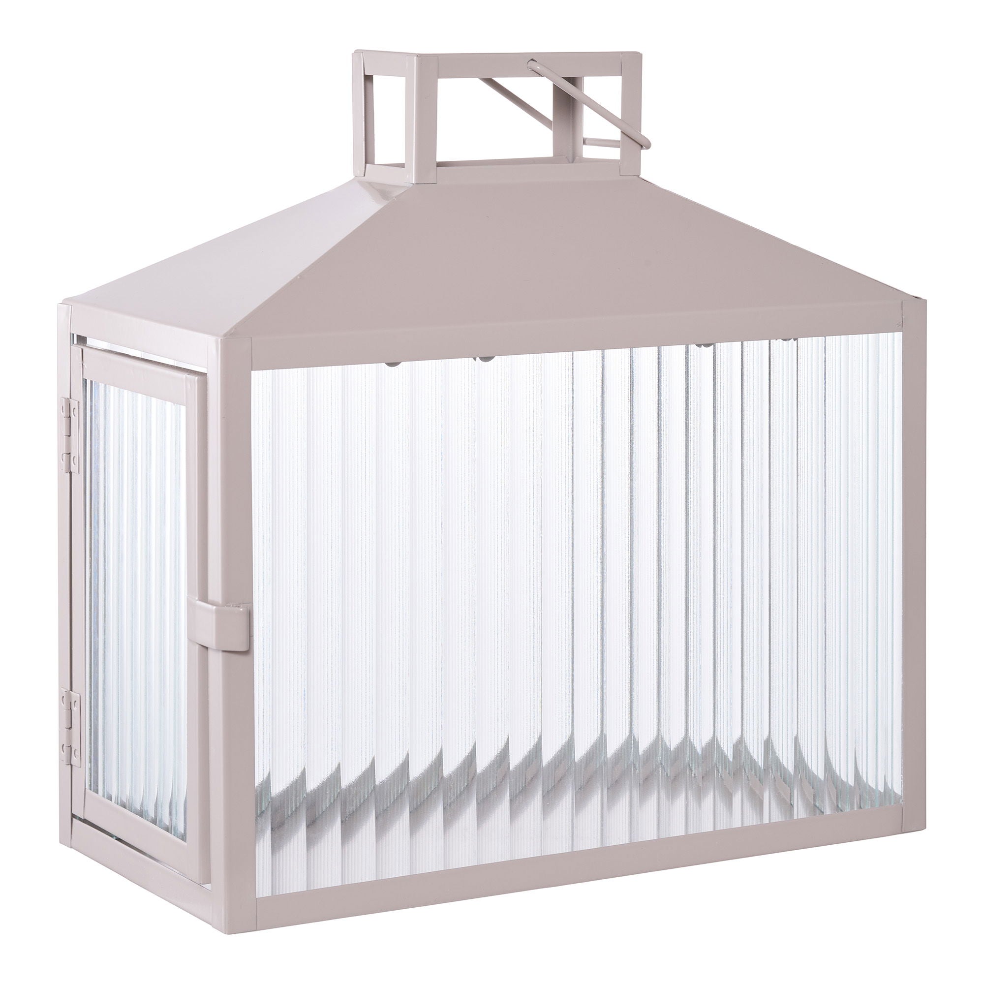 Lucca Lantern - Lantern, metal/glass, beige/grey