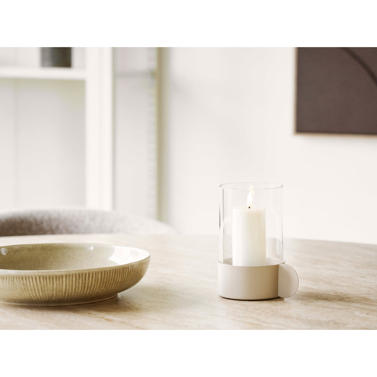 Hurricane candle holder - Beige
