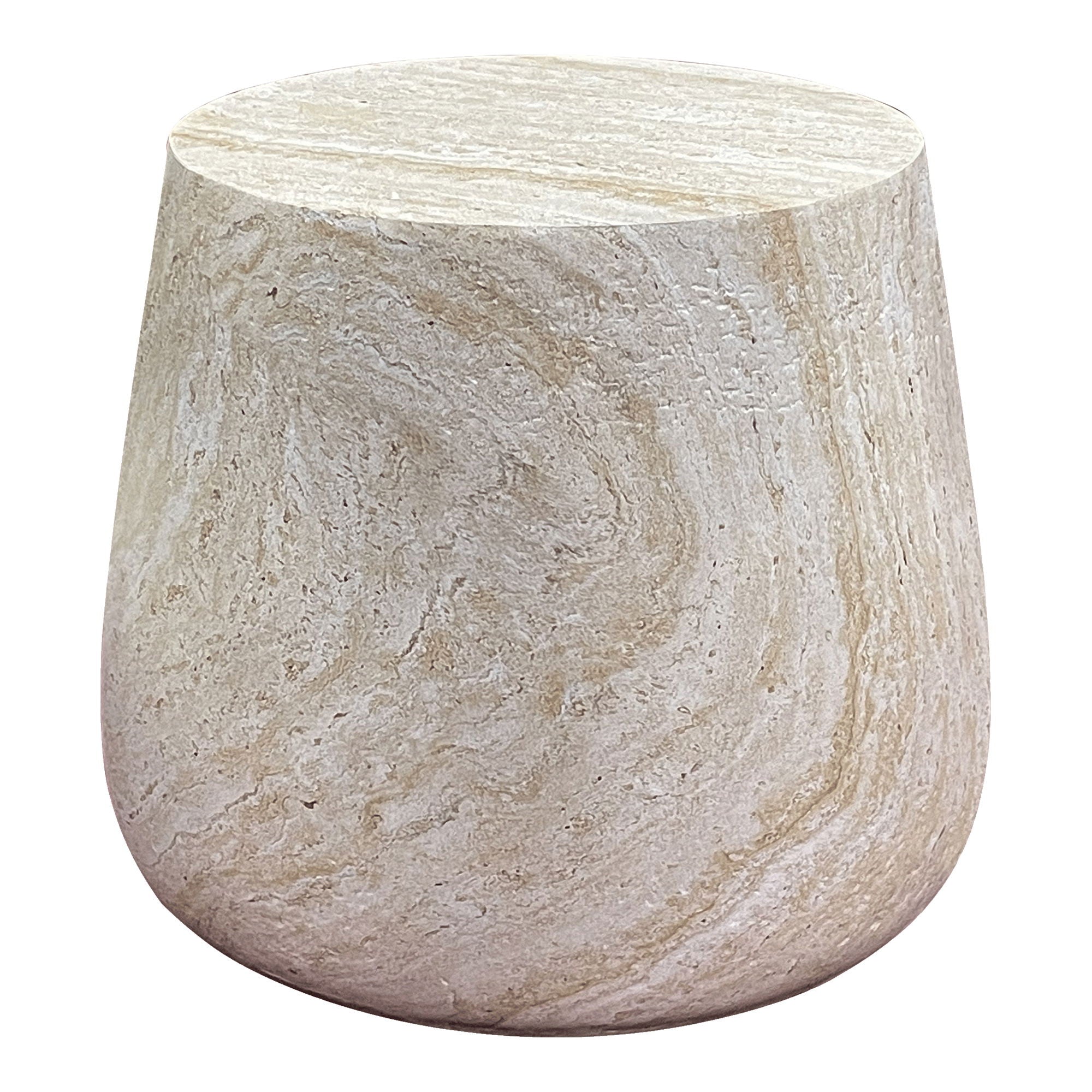 Bonn Side Table - Side table, fiberclay, natural ø47.5x41 cm