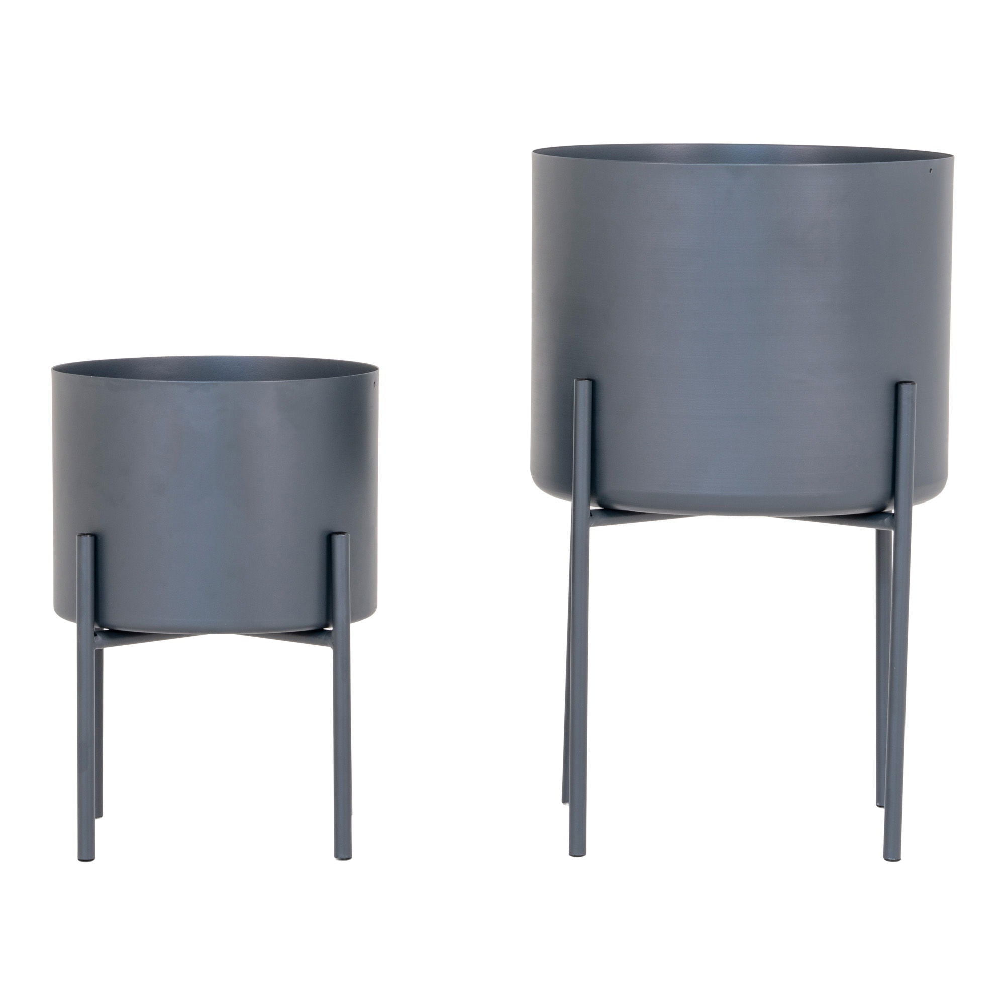 Pavia Flowerpots - Flowerpots, steel, grey, set of 2