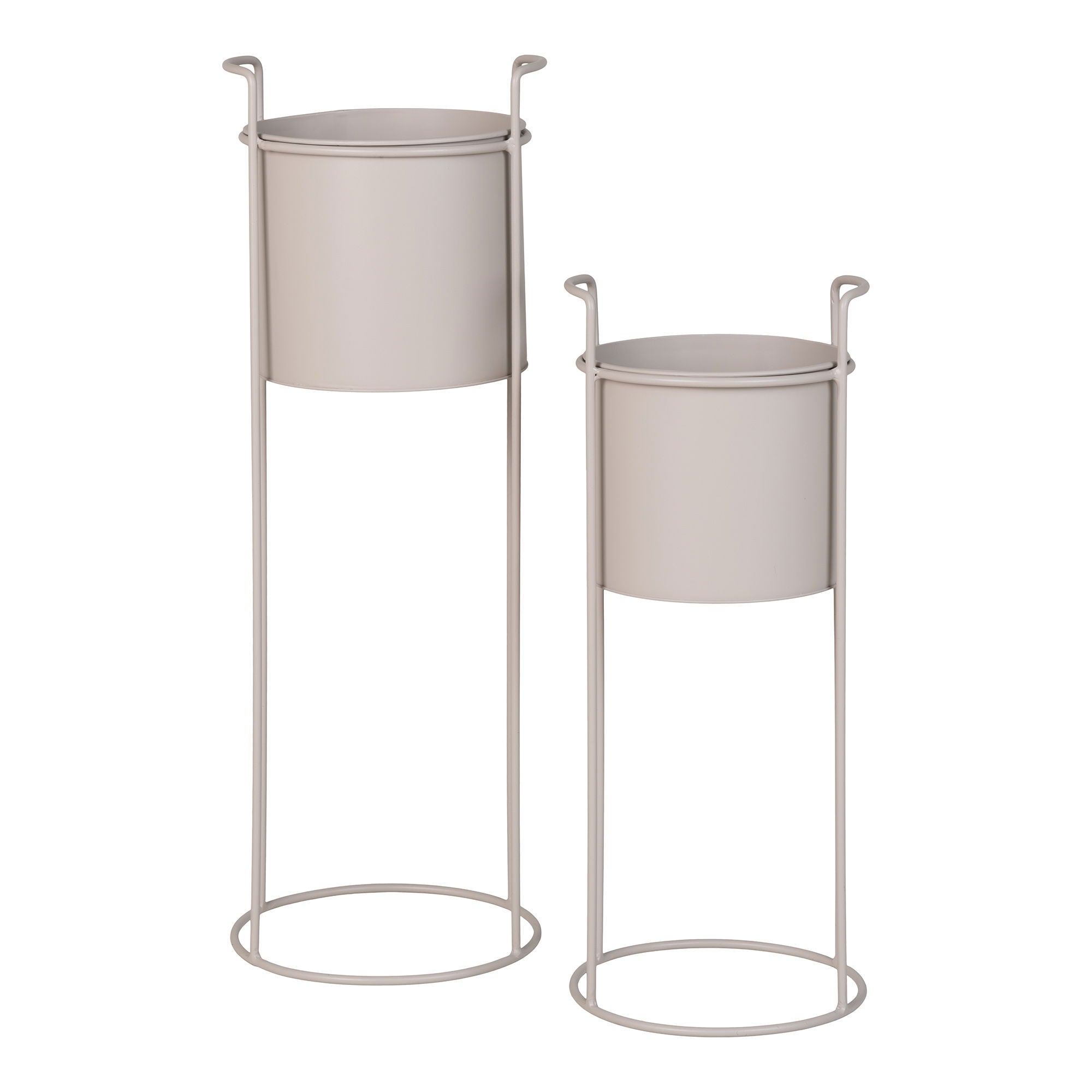 Rabo Flowerpot - Flowerpot, steel, sand, set of 2