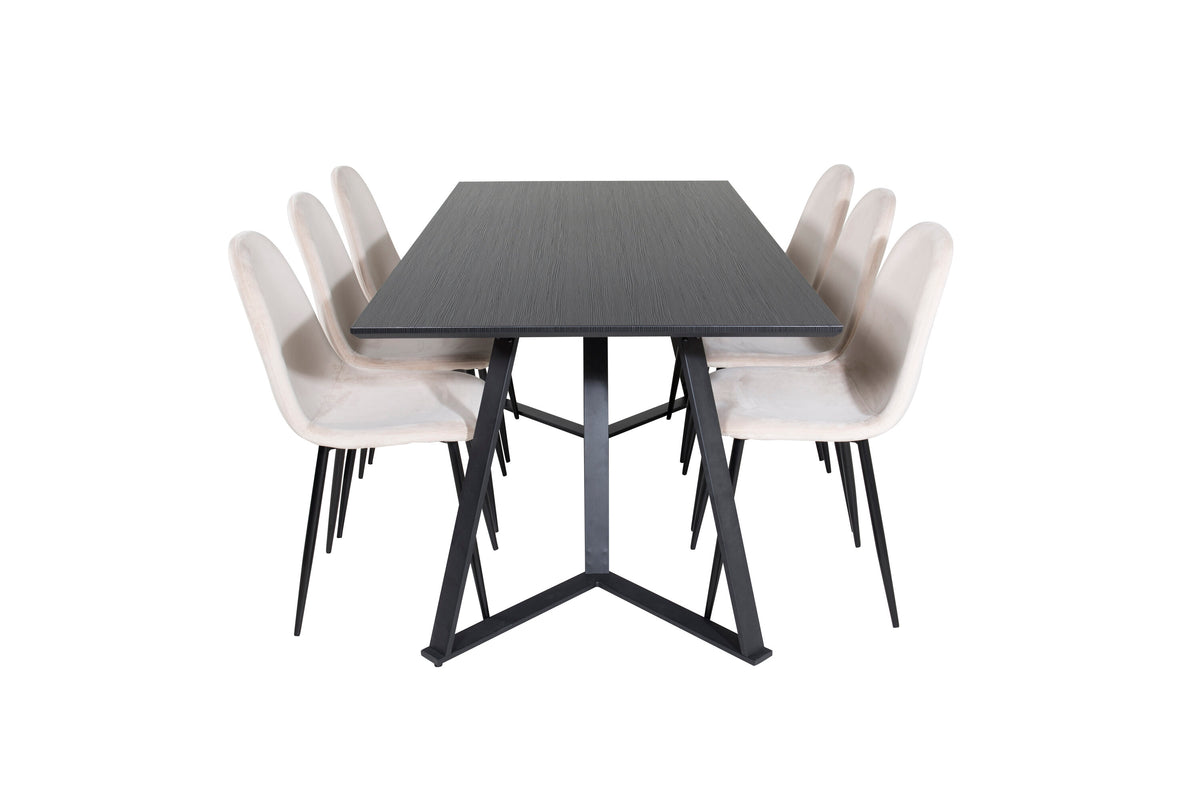 Marina Dining Table with Polar Chairs