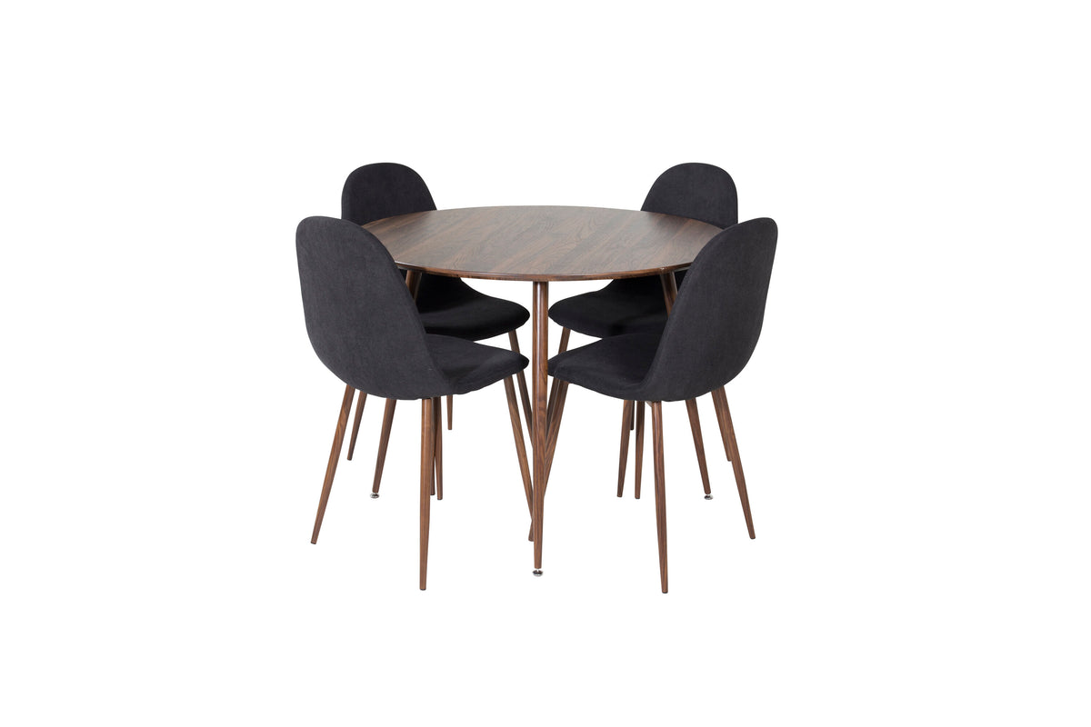 Plaza Dining Table with Polar Chairs