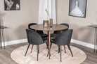 Plaza Dining Table with Velvet Chairs