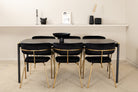 Pelle Dining Table with Arrow Chairs