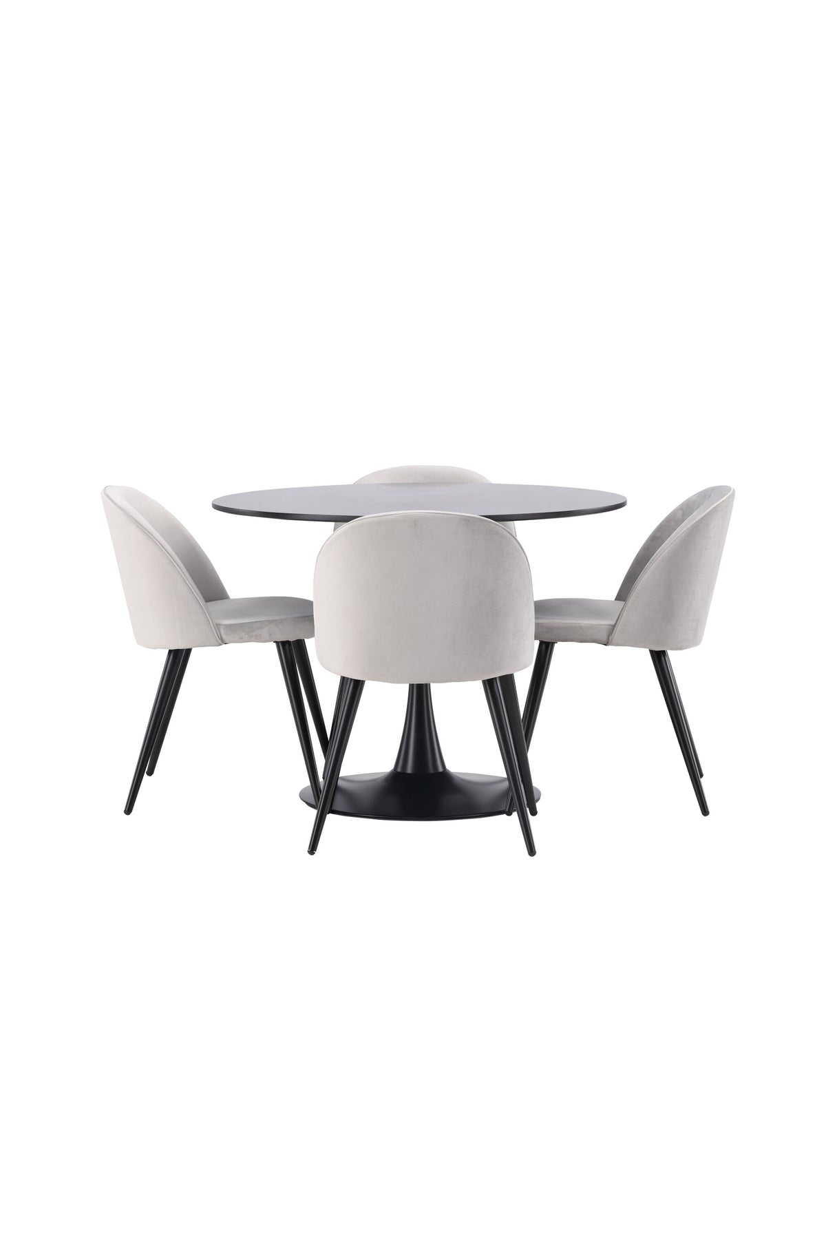 Glade Dining Table with Velvet Chairs