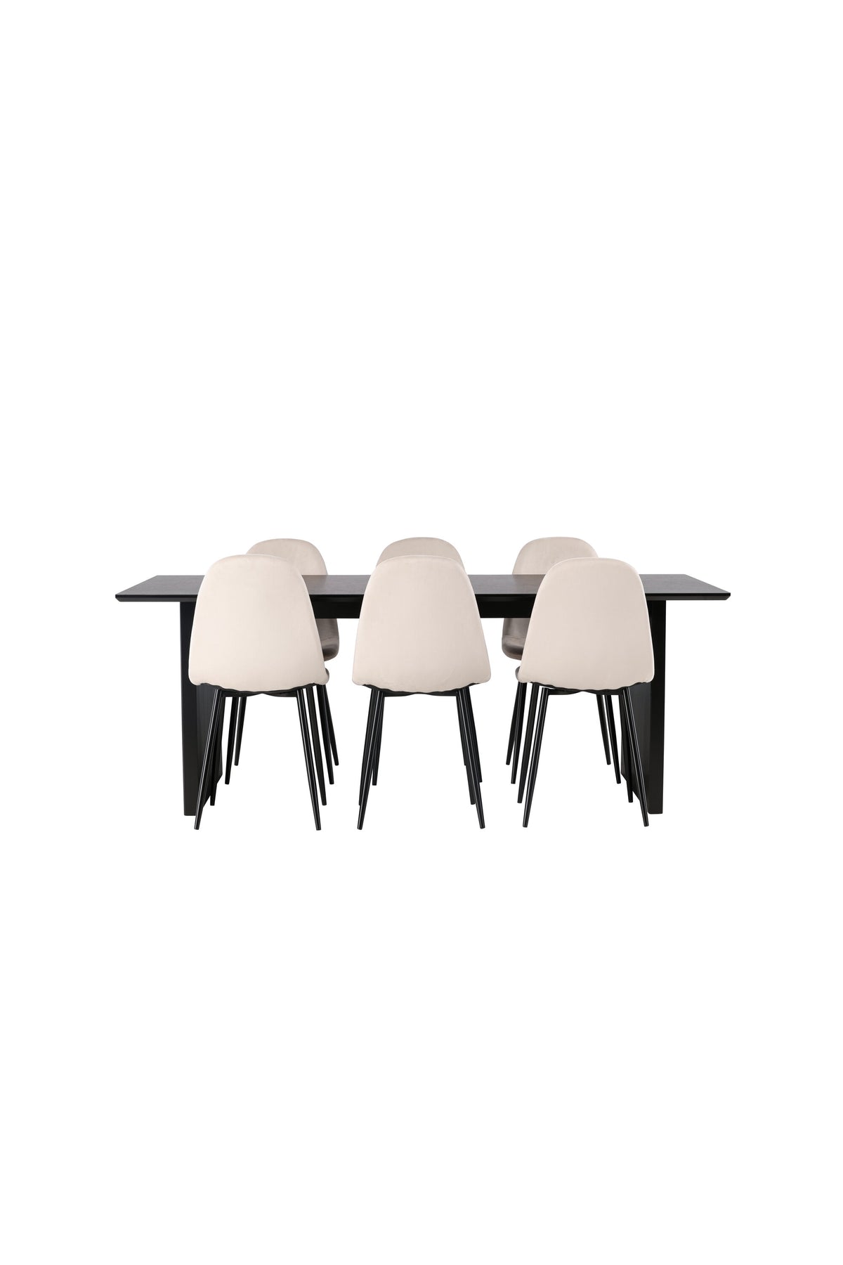 Vail Dining Table with Polar Chairs