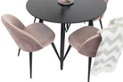 Plaza Dining Table with Velvet Chairs