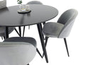 Plaza Dining Table with Velvet Chairs