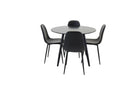 Plaza Dining Table with Polar Chairs