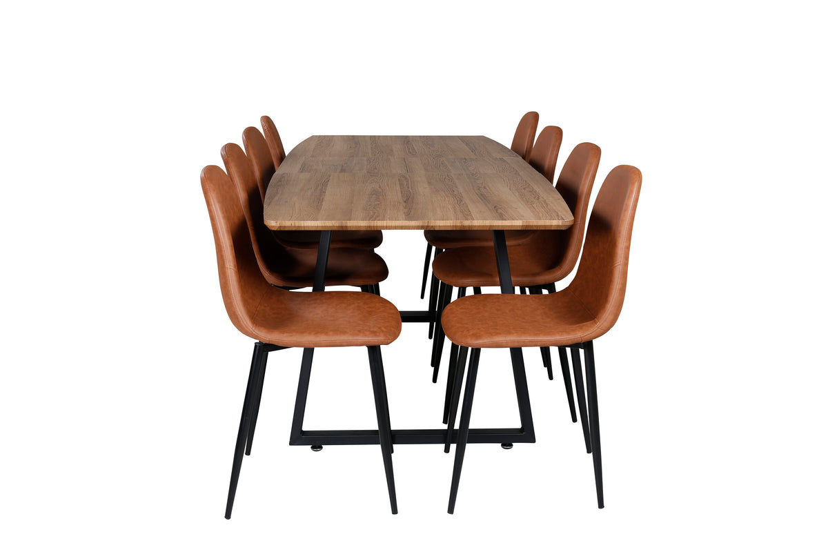 Inca Dining Table with Polar Chairs
