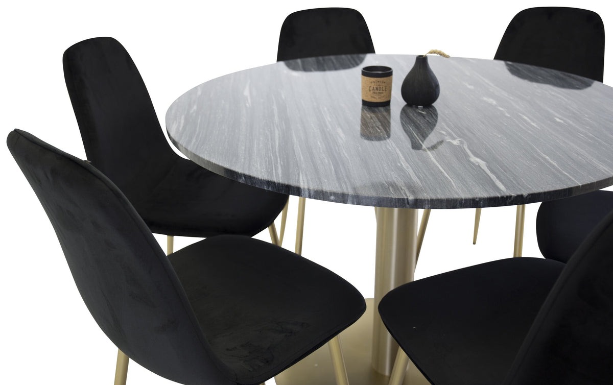 Estelle Dining Table with Polar Chairs