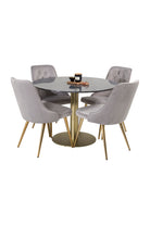 Estelle Dining Table with Velvet Deluxe Chairs