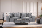STOCKHOLM 4 - seater sofa/single bed Exclusive Corduroy, Concrete Grey removable & washable covers - Scandinavian Stories by Marton